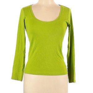 Lucy Pullover Scoop Neck Green Lightweight Shirt Sweater Size S EUC